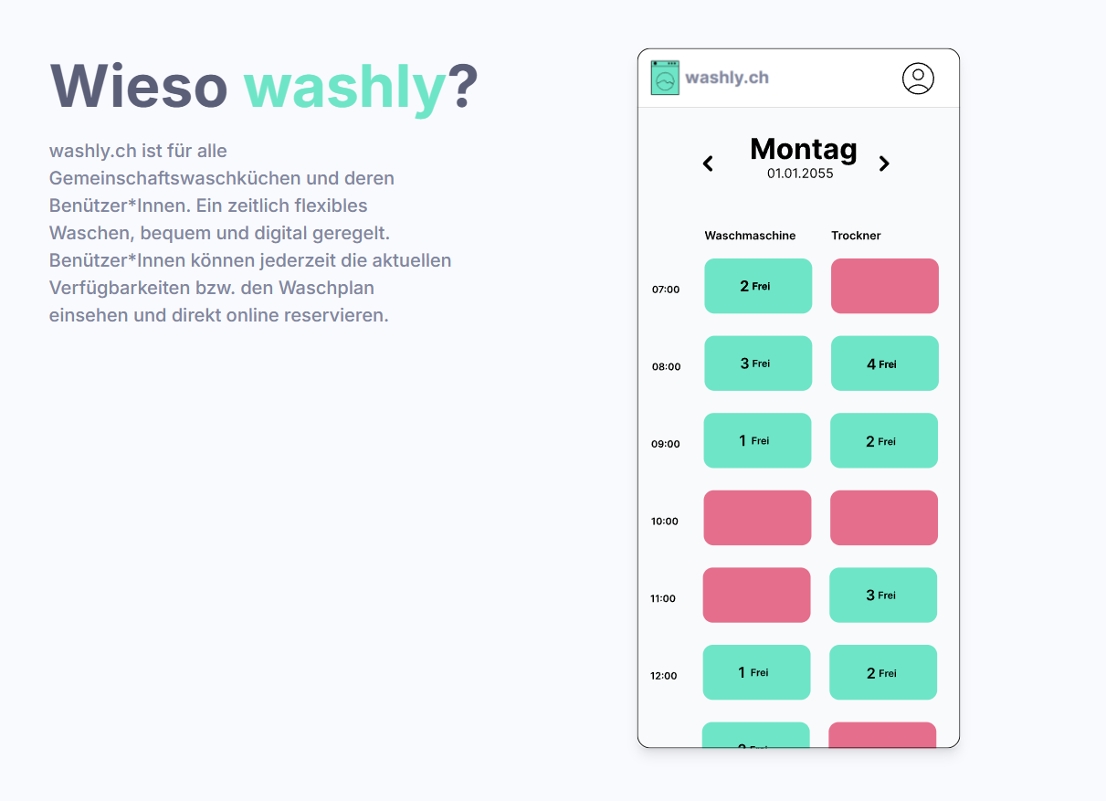 Washly - Landing page
